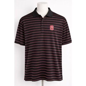 Cutter & Buck Cb Dry Tec NC State Wolfpack Red/Black Polo Shirt Mens Size XL